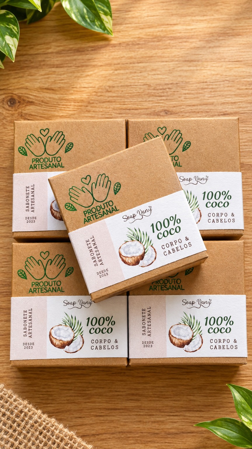 Sabonetes premium 100% coco da Soap Van
