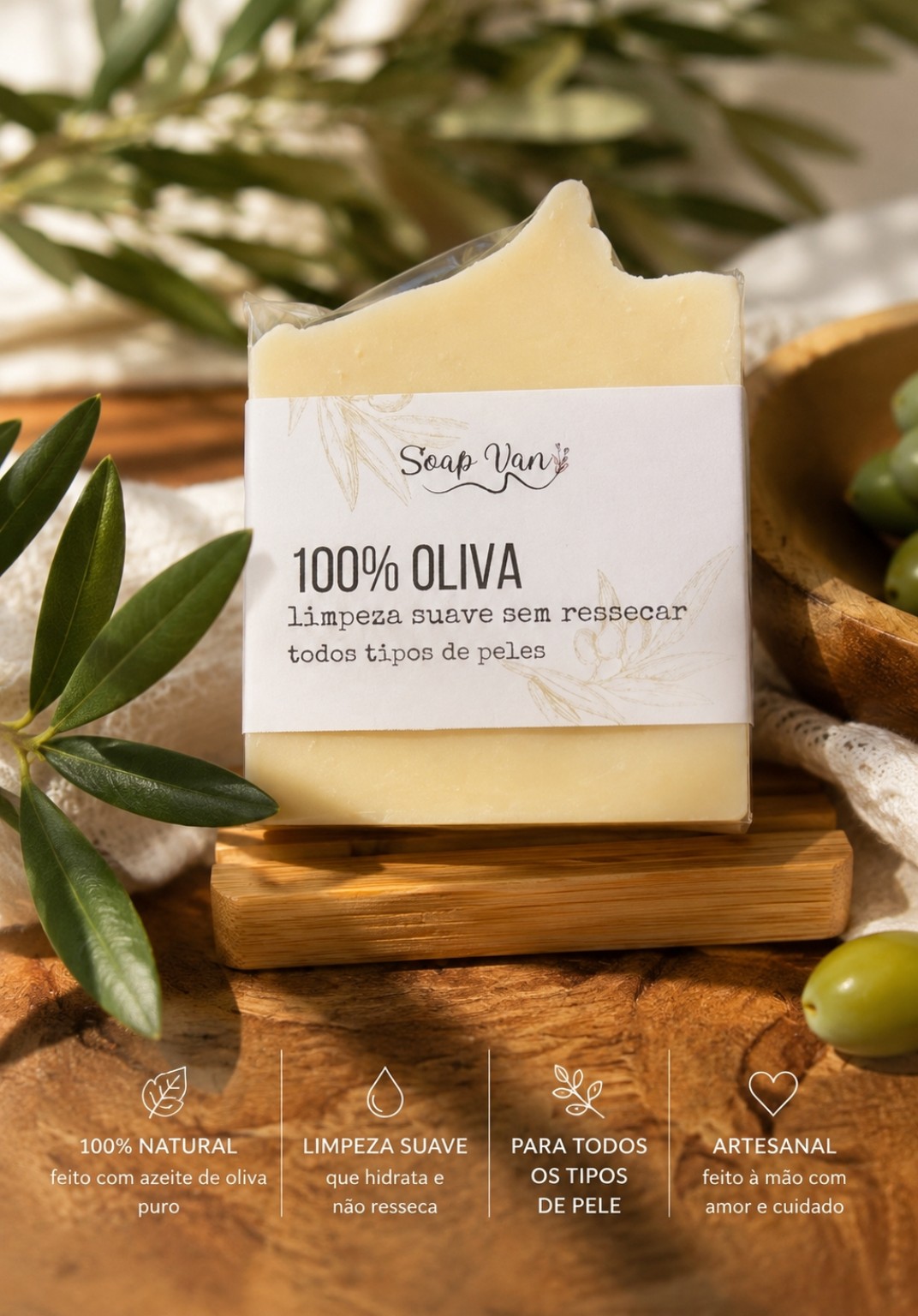 Sabonete premium 100% oliva da Soap Van