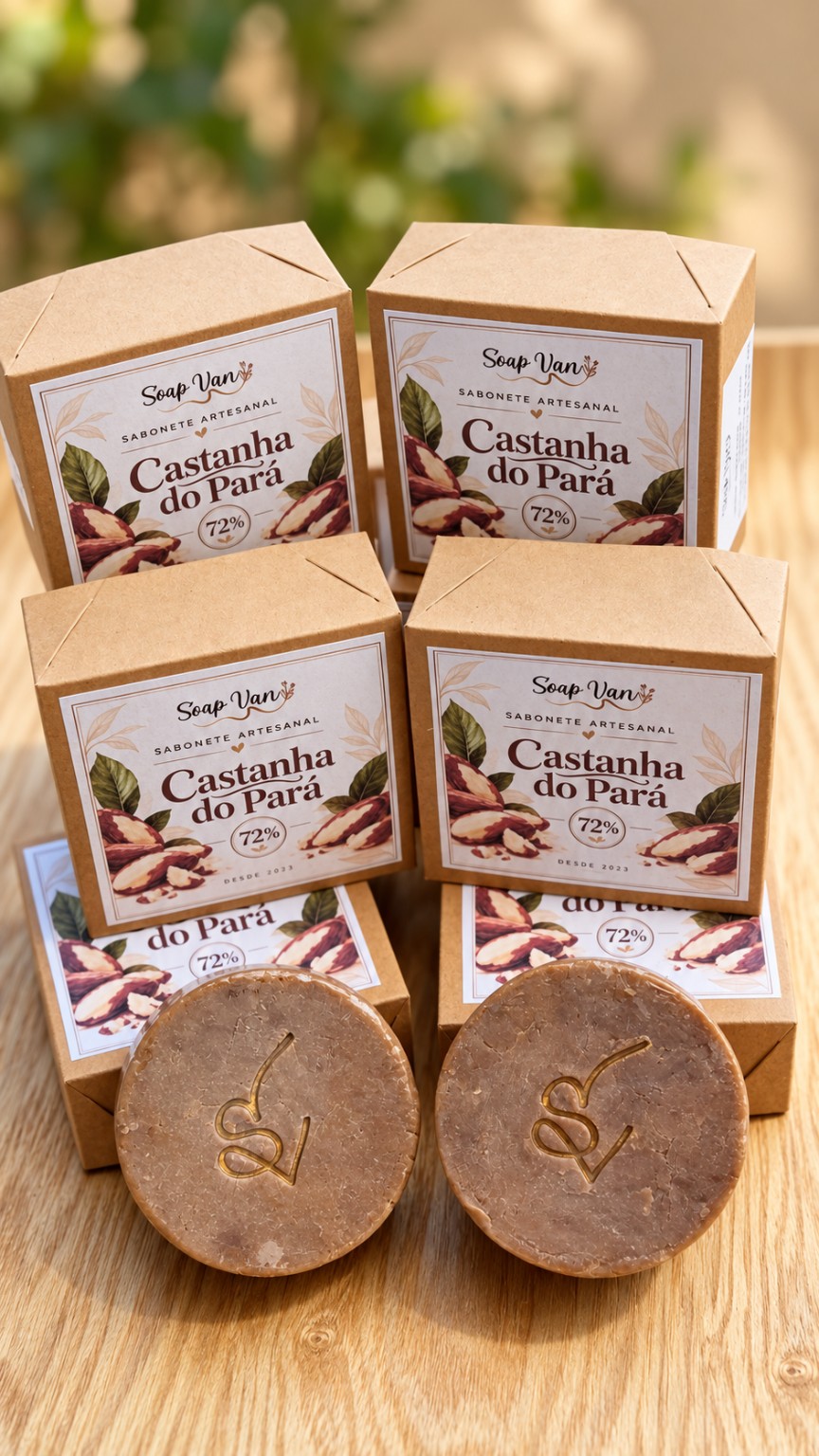Sabonete Castanha-do-Pará da Soap Van com embalagem kraft